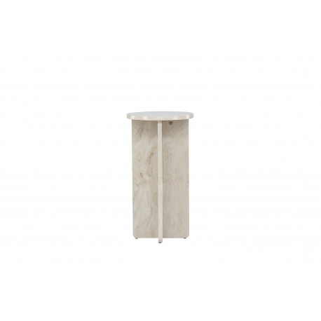 Elegant Ålesund Sidebord Beige MDF Marble Look