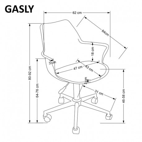 GASLY stol, Rosa