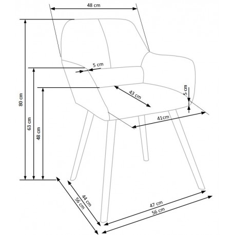 K283 Spisebordsstol Grå