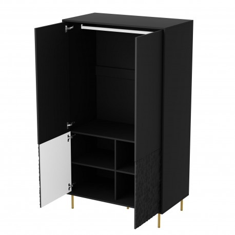 BULLET S-1 garderobe, Sort / guld