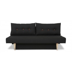 Vega sovesofa - 187 X 90 cm - Sort Portland 100 og vendbar hynde