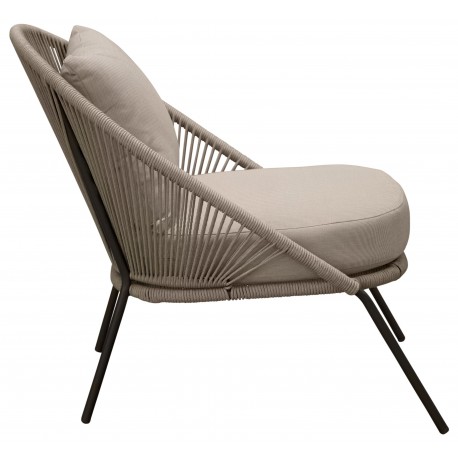 Lindos Loungestol - Beige,Sort