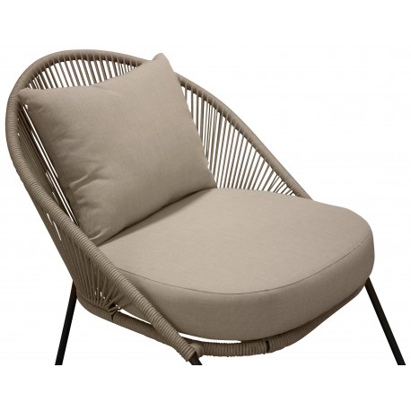 Lindos Loungestol - Beige,Sort