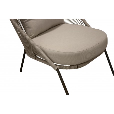 Lindos Loungestol - Beige,Sort