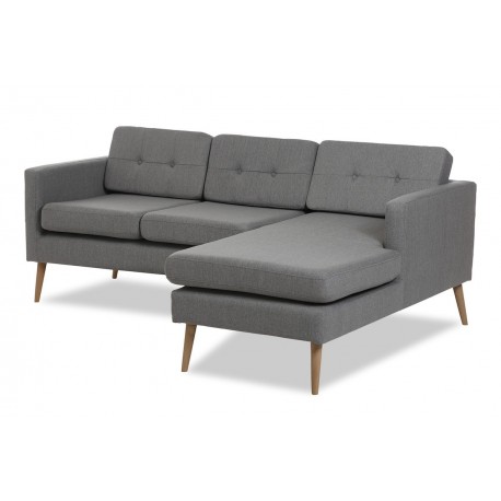 Novelty ch. sofa højrevendt - Lysegrå Inari 91