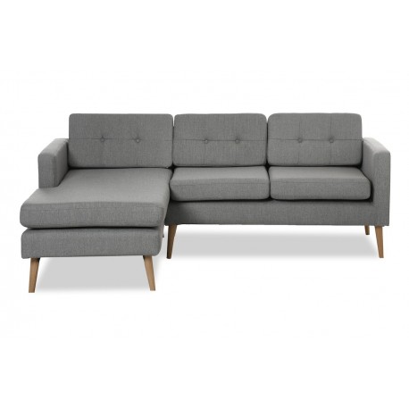 Novelty ch. sofa venstrevendt - Lysegrå Inari 91