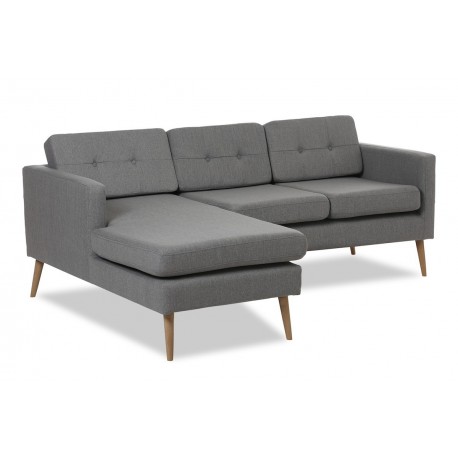 Novelty ch. sofa venstrevendt - Lysegrå Inari 91