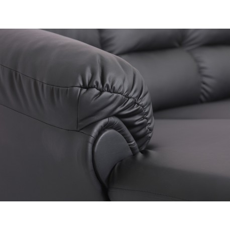 Tønder ch. sofa - 4 pers. højre - Sort tekstillæder