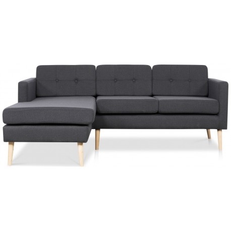 Novelty ch. sofa venstrevendt - Koksgrå Inari 95