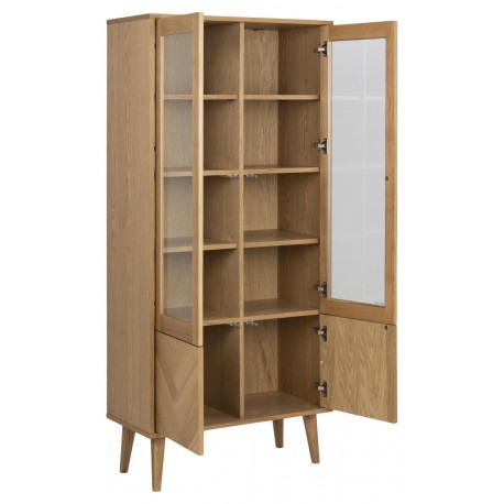 Nagano vitrine naturlig MDF