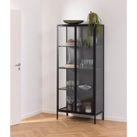 Newcastle vitrine sort metal H180 cm