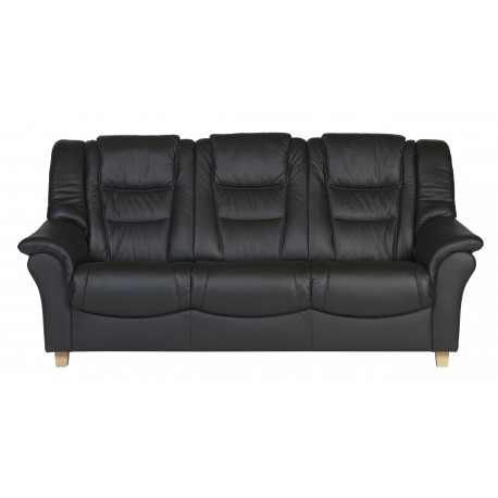 Strib 3 personers sofa Sort