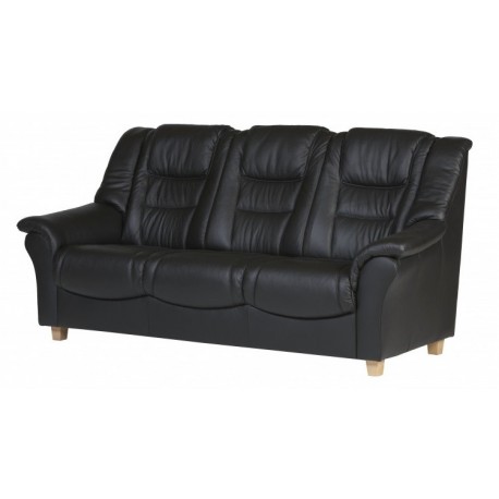 Strib 3 personers sofa Sort