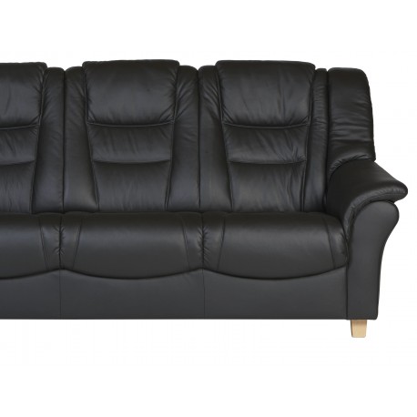 Strib 3 personers sofa Sort