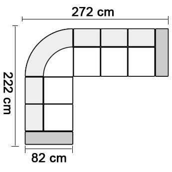 B222 X D272 cm