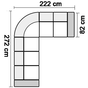 B272 X D222 cm