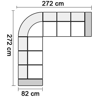 B272 X D272 cm