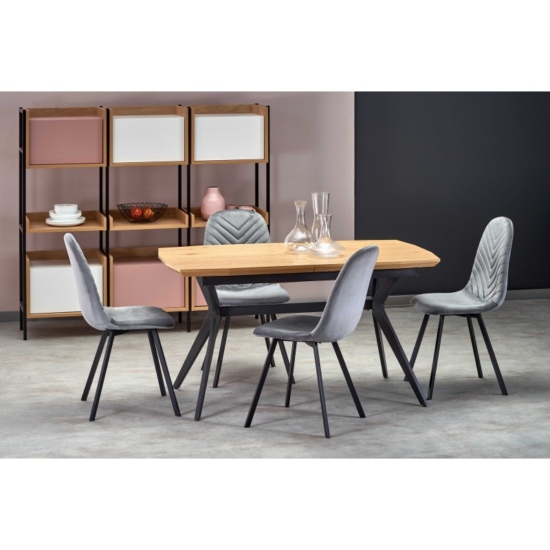 GUSTAVO bord gylden eg/Sort