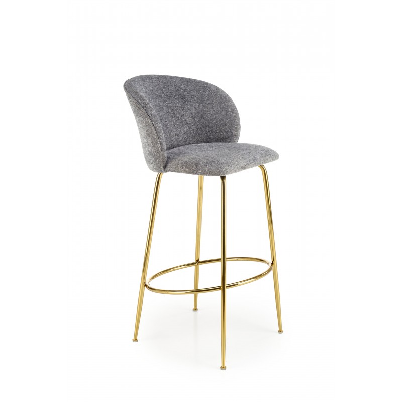 H116 Barstol, Grå / guld