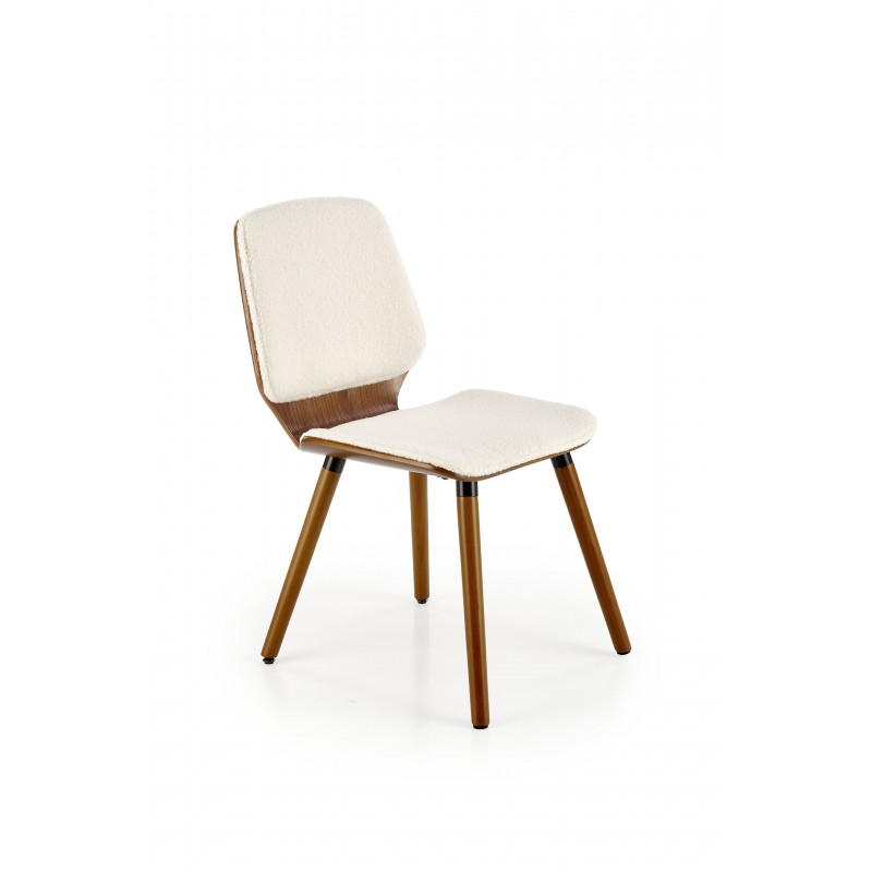K511 Spisebordsstol - Creme / Valnød