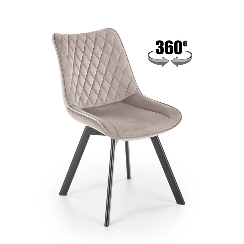 K520 Spisebordsstol - Beige / Sort