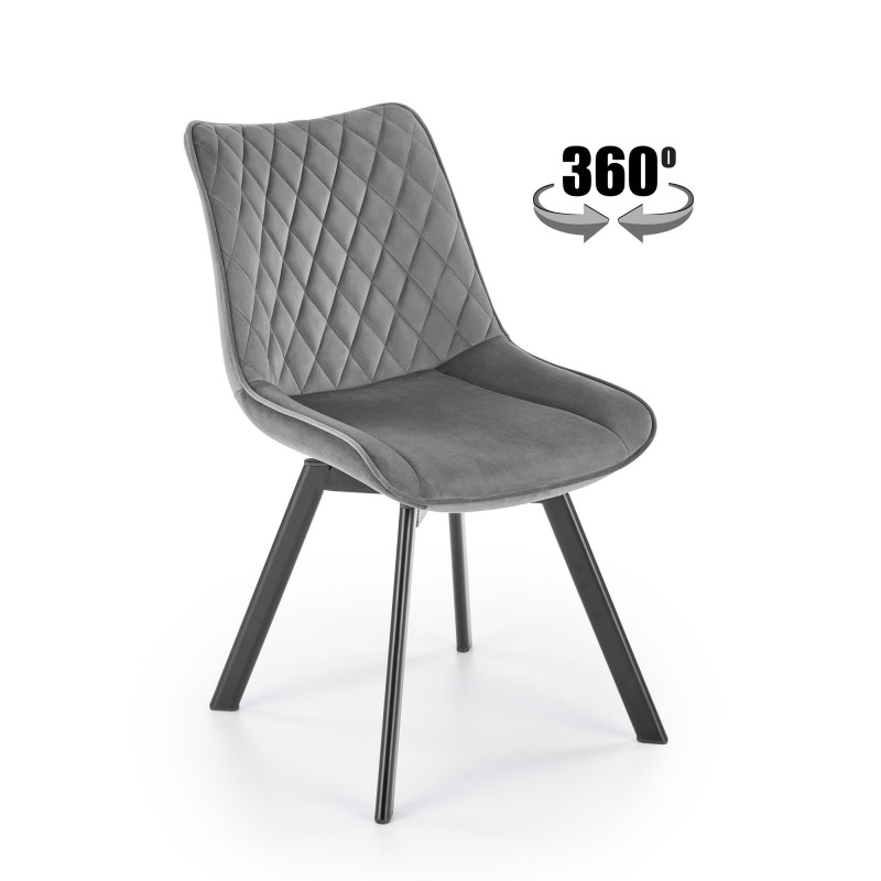 K520 Spisebordsstol - Sort/MørkeGrå