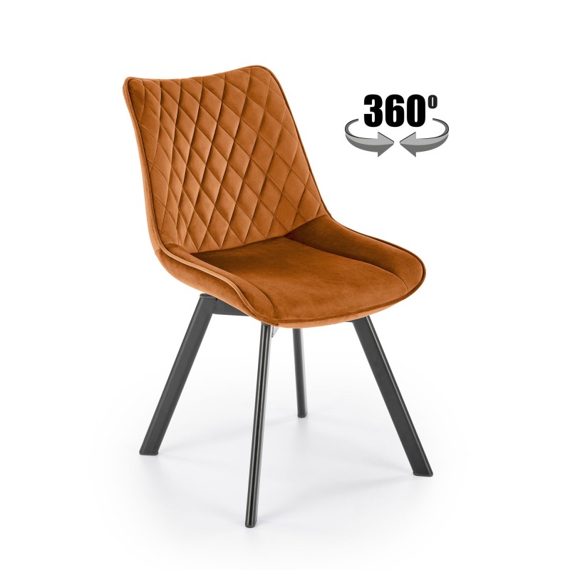 K520 Spisebordsstol - Kanel / Sort