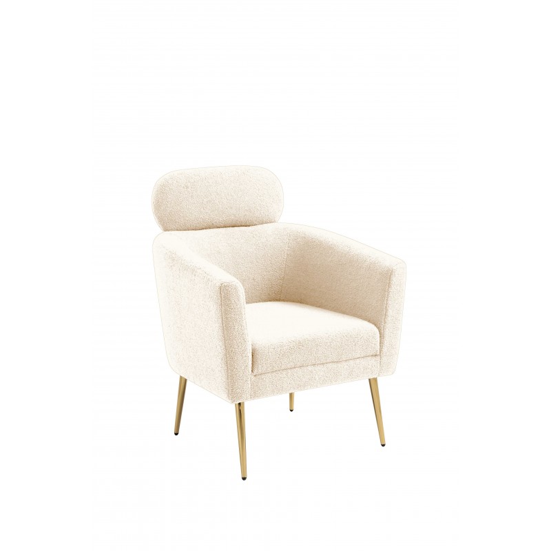 MELISA lænestol cream / guld