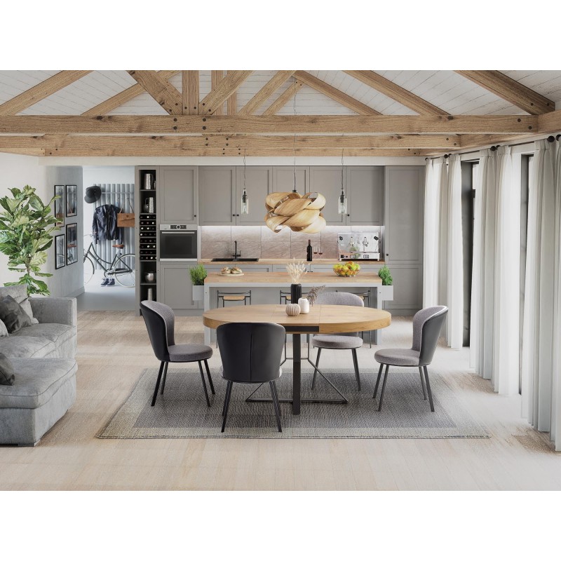 MERCY Spisebord med udtræk 120 kan udvides til160 cm - Gylden eg