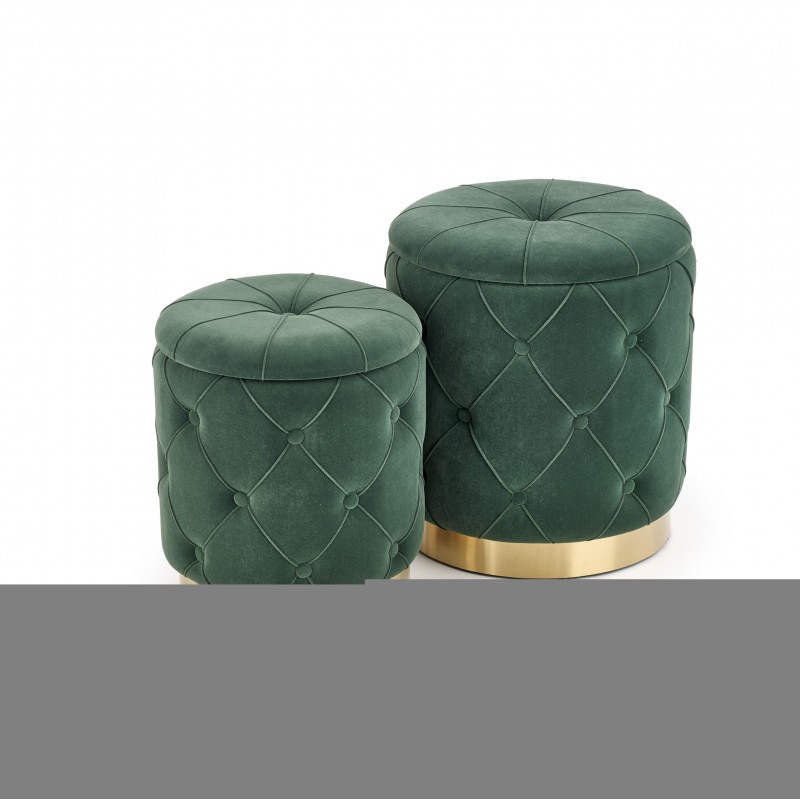 POLLY sæt med to skamler, - Mørkegrøn