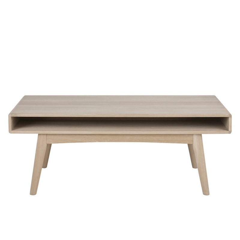 Sofabord Signature Palessa 130x70x50 cm hvidpigmenteret egetræsfinér opbevaringsrum skandinavisk design