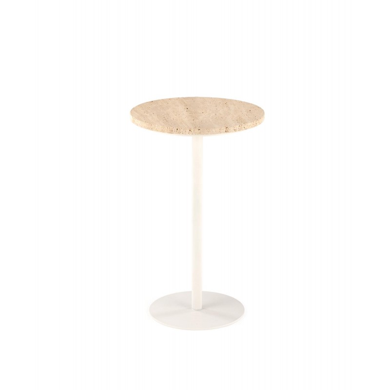 TRAVERSO sofabord, farve travertin / Hvid