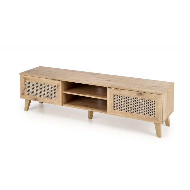 BORNEO TV bord 150 cm - Artisan eg / Sort