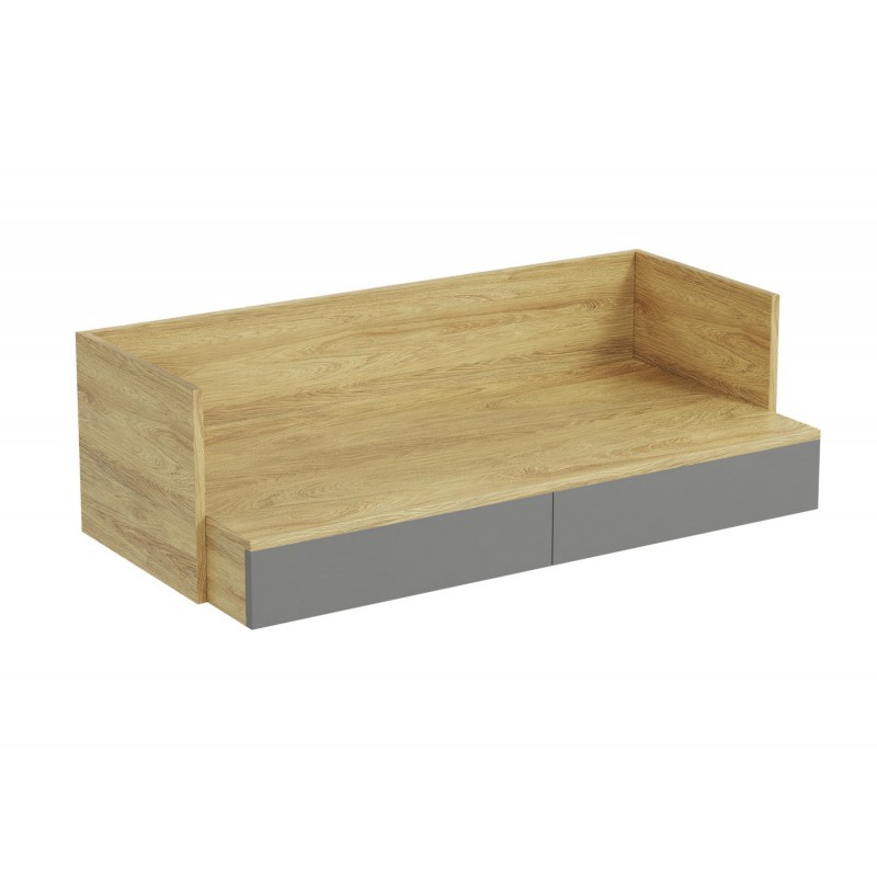 MOBIUS kontorbord 2S - hikora eg/Grå