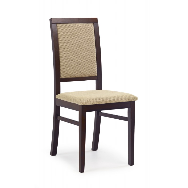 SYLWEK 1 Spisebordsstol - mørk Valnød/TORENT Beige