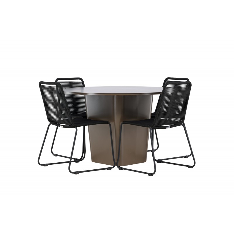 Santa Fe Rund Loungesæt - Havemøbelsæt