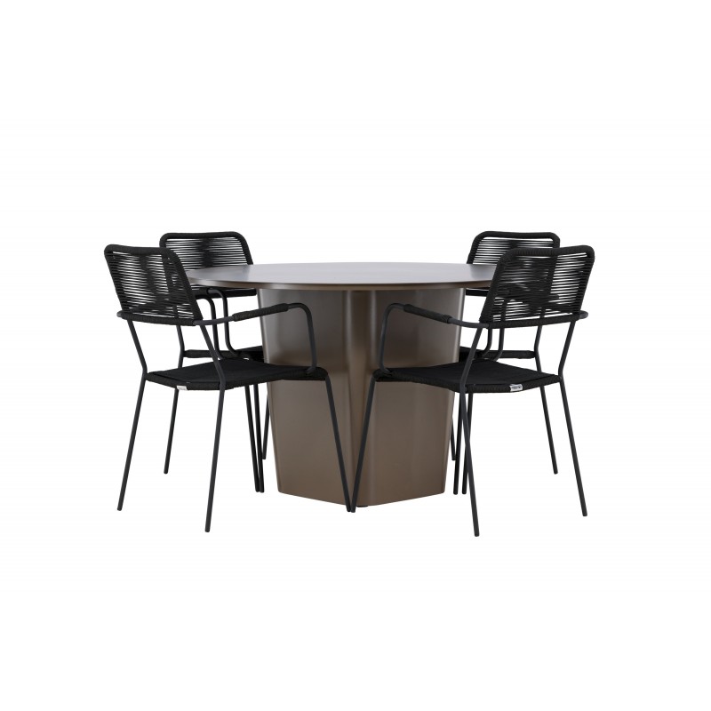 Santa Fe Rund Loungesæt - Havemøbelsæt