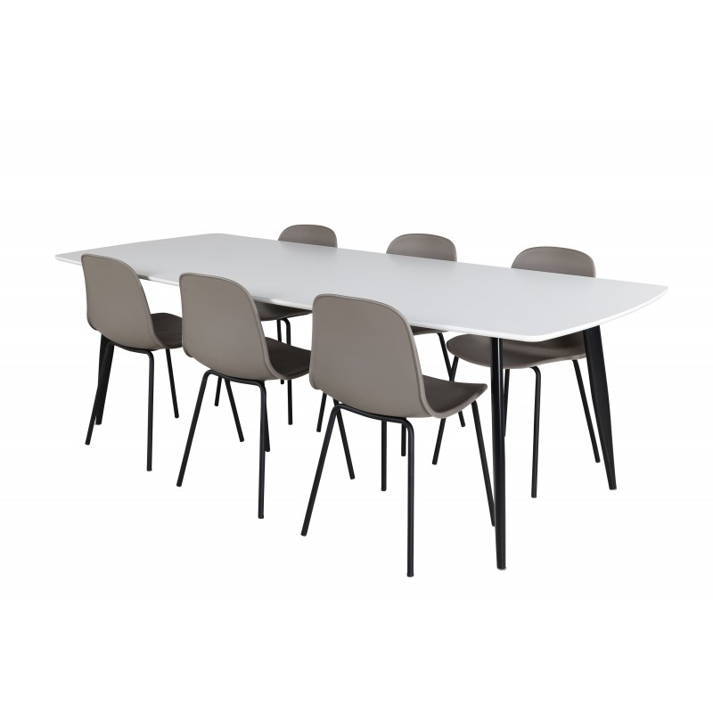 Spisebordssæt Polar med Spisebordsstole Arctic