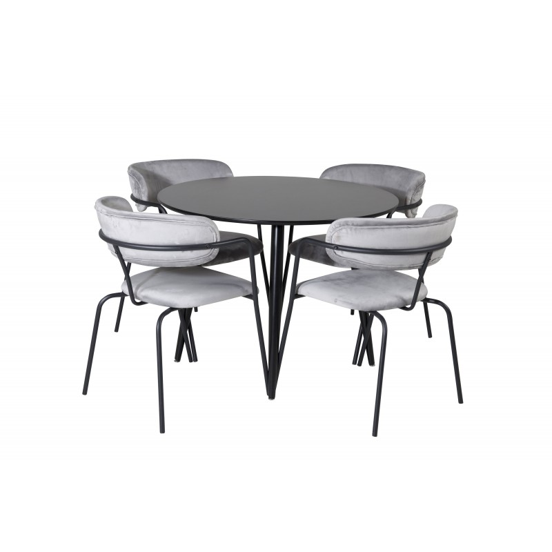 Rundt Spisebordssæt Plaza med stole Arrow