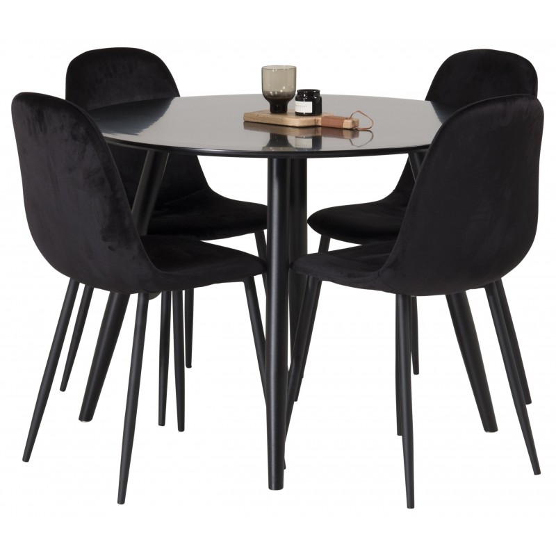 Rundt Spisebordssæt Plaza med stole Polar