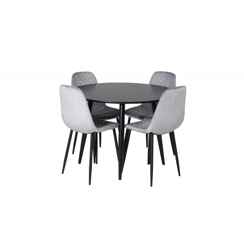 Rundt Spisebordssæt Plaza med stole Polar
