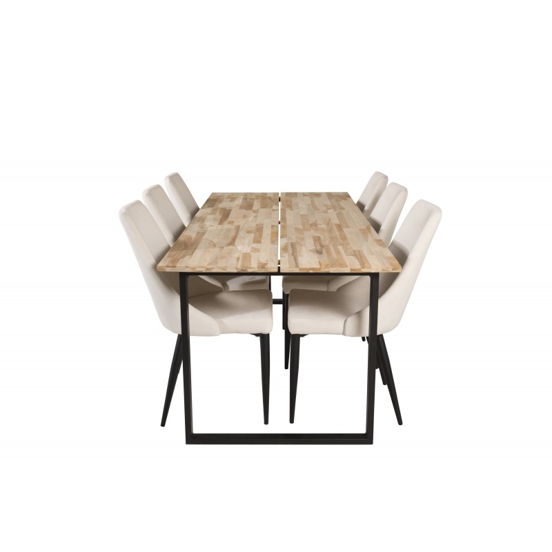 Spisebordssæt Cirebon med Spisebordsstole Leone