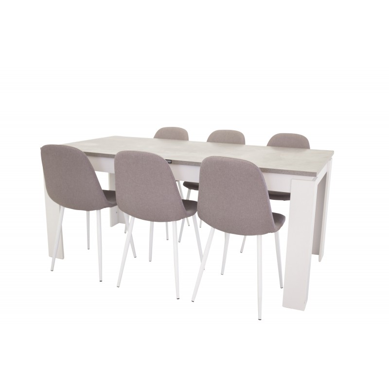 Polar Spisebordsstol - Grå og Hvid billede