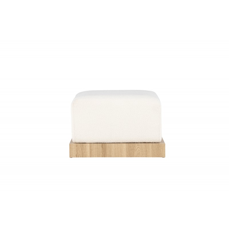 Ivy Ottoman - Natur og Hvid