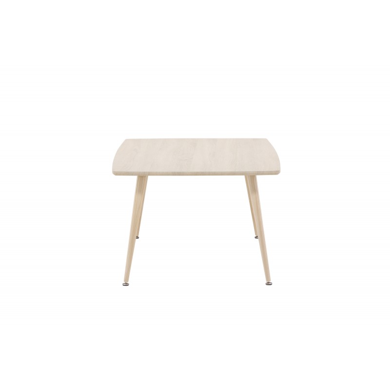 VENTURE DESIGN Plaza sofabord, rektangulær - hvidvasket MDF og stål (70x120)