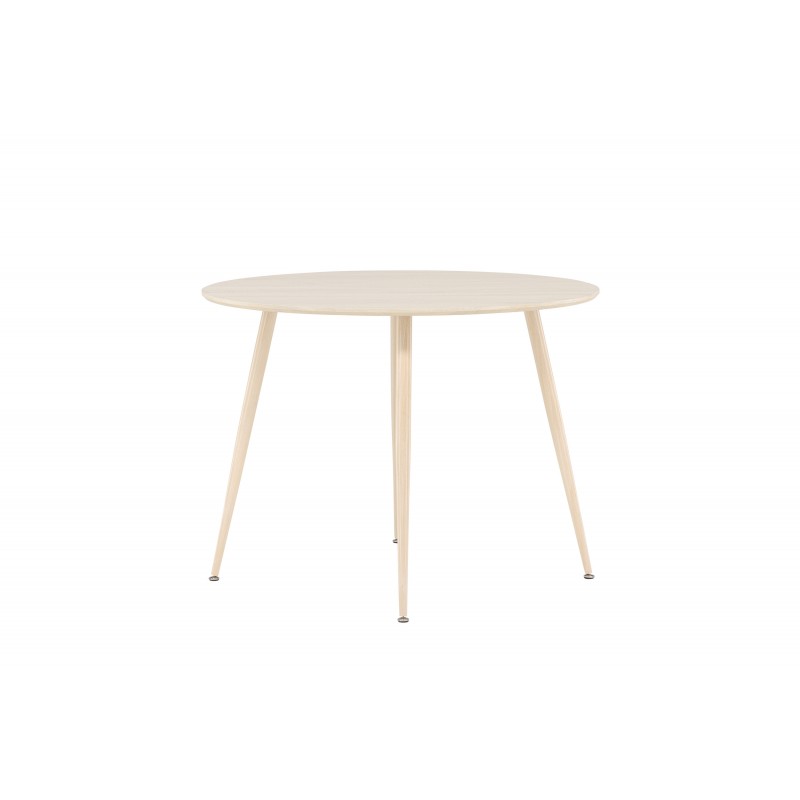 Plaza Rundt spisebord Ø100 cm - Hvidpigmenteret billede