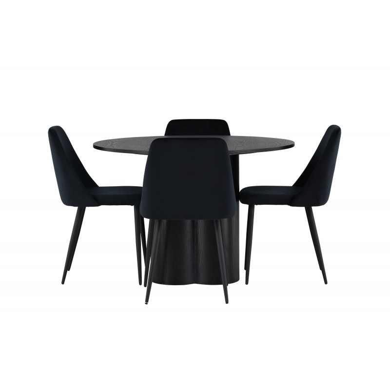 Rundt Spisebordssæt Olivia med stole Night