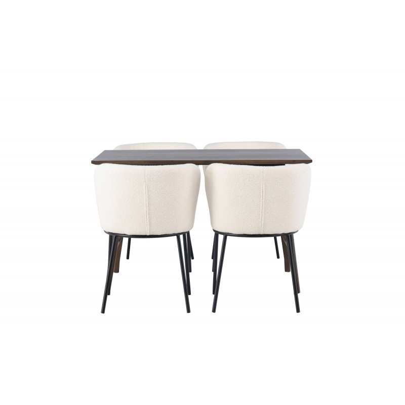 Spisebordssæt Kaseindon med Spisebordsstolene Edina