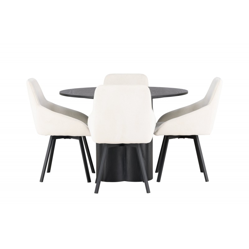 Rundt Spisebordssæt Olivia med stolene Rosie