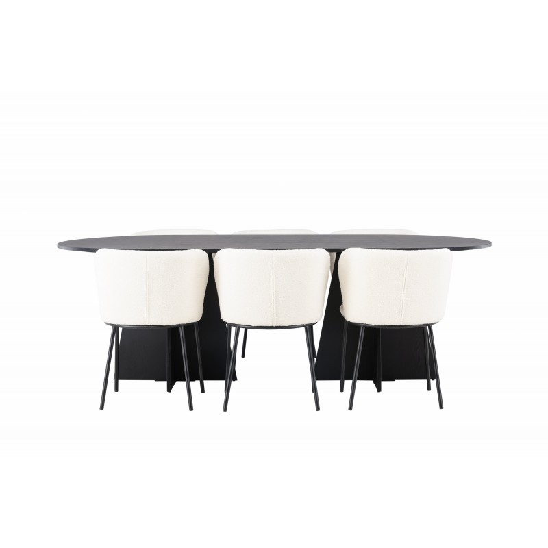 Spisebordssæt Bootcut med stole Edina